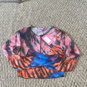 EDIKTED multicolor mesh shirt